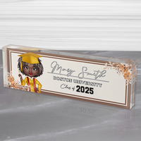 Thumbnail for Personalized Acrylic Name Plate For Desk - Gift For 2025 Senior - Proud Graduation Floral Keepsake Gift FC