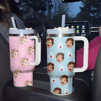Thumbnail for Personalized 40oz Tumbler - Gift For Mothers - Kid Face Photo Retro Style YC