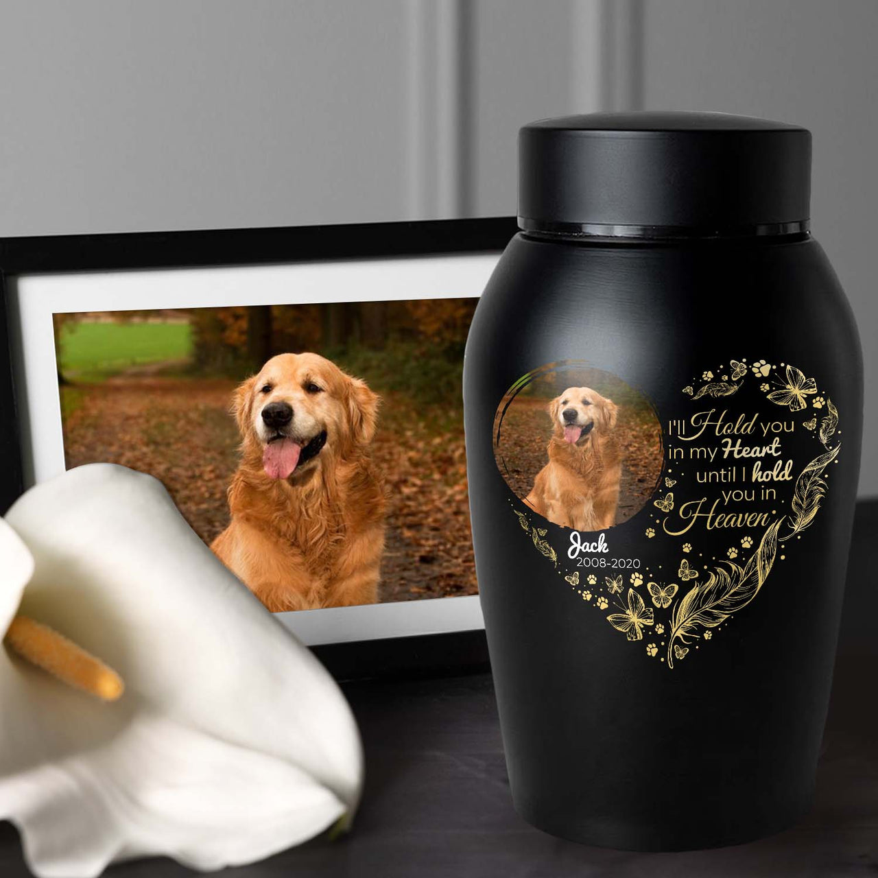 Personalized You Were My Favorite Hello And My Hardest Goodbye Pet Urn, Keepsake Gift For Dog Cat Lovers FC