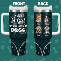 Thumbnail for Personalized Just A Girl Who Loves Dogs 40oz Tumbler - Gift For Dog Lovers FC