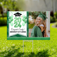 Thumbnail for Personalized Yard Sign With Stake - Graduation Gift - Glitter Balloon Senior Party Decor FC