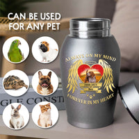 Thumbnail for Personalized Always On My Mind Forever In My Heart Pet Urn, Keepsake Gift For Dog Cat Lovers FC