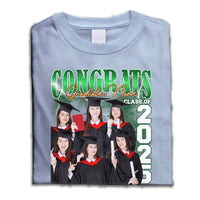 Thumbnail for Personalized Light Color T-shirt - Gift For Graduates - Retro 90s Congrats Class of 2025 Keepsake Gift Merchize