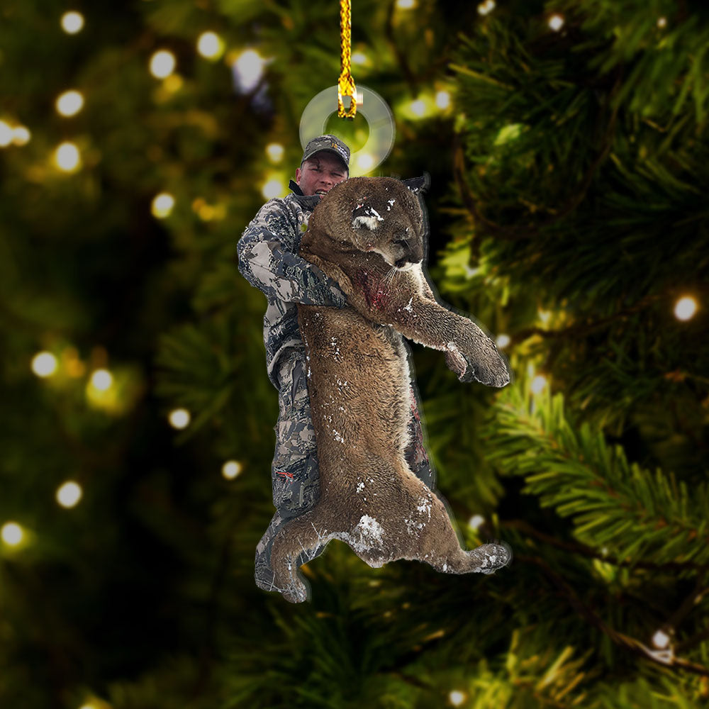 Personalized Acrylic Ornament - Gift For Hunters - Bear Hunting Man Photo AC