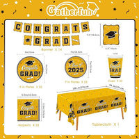 Thumbnail for 2025 Graduation Party Supplies Multicolor Graduation Party Dinnerware Set FC