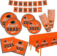 Thumbnail for 2025 Graduation Party Supplies Multicolor Graduation Party Dinnerware Set FC