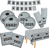 Thumbnail for 2025 Graduation Party Supplies Multicolor Graduation Party Dinnerware Set FC