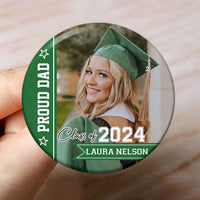 Thumbnail for Personalized Proud Mom Of A Class Of 2023 Badge Pin Button, Graduation Gift JonxiFon