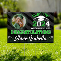 Thumbnail for Personalized Yard Sign With Stake - Graduation Gift - Sparkling Senior Party Decoration FC