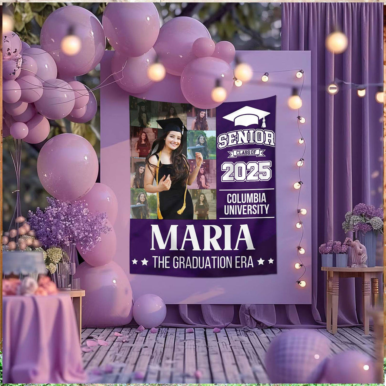 Custom The Graduation Era Class Of 2025 Backdrop, Graduation Party Decorations FC