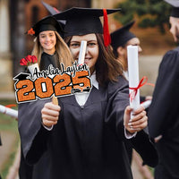 Thumbnail for Custom Glitter 2025 Photo Graduation Face Fans With Wooden Handle, Gift For Graduation Party