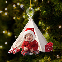 Thumbnail for Personalized Acrylic Ornament - Christmas Gift For Campers - Camping Baby Photo AC