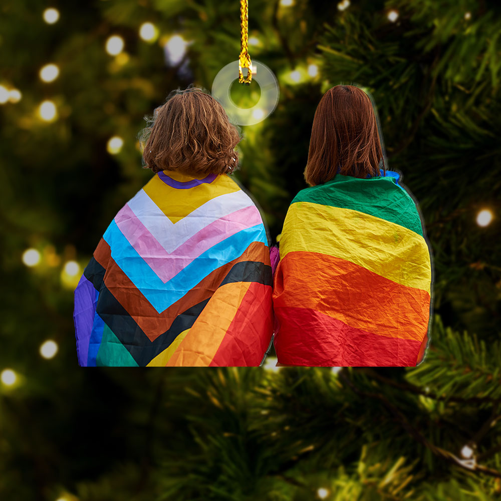 Personalized Acrylic Ornament - Gift For LGBTQ - Lesbian Girls Photo AC