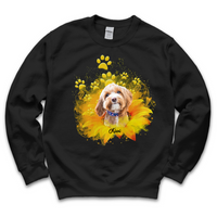 Thumbnail for Personalized Dark T-shirt/Hoodie/Sweatshirt - Gift For Pet Lovers - Sunflower Upload Pet Photo Merchize