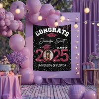 Thumbnail for Custom Graduation Glitter Photo Class Of 2025 Backdrop, Graduation Party Supply FC