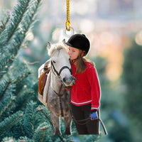 Thumbnail for Personalized Acrylic Ornament - Gift For Family - Love Horses Photo AOM AC