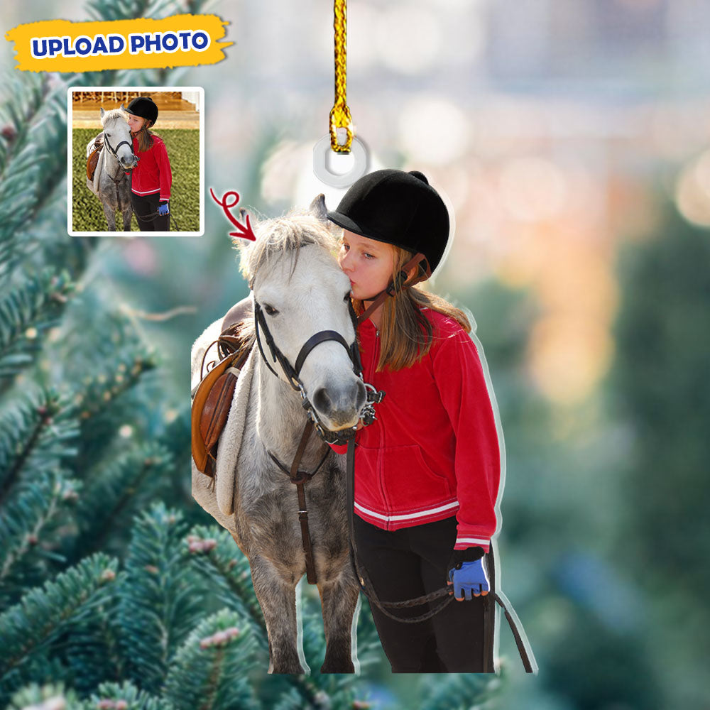 Personalized Acrylic Ornament - Gift For Family - Love Horses Photo AOM AC