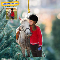 Thumbnail for Personalized Acrylic Ornament - Gift For Family - Love Horses Photo AOM AC