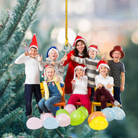 Thumbnail for Personalized Acrylic Ornament - Christmas Gift For Teacher - 1st 2nd 3rd Grade Teacher With Students Photo AC