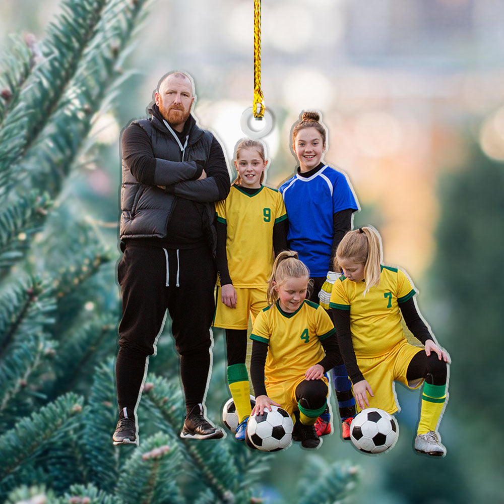 Personalized Acrylic Ornament - Gift For Teacher - Youth Soccer Coaching Photo AC
