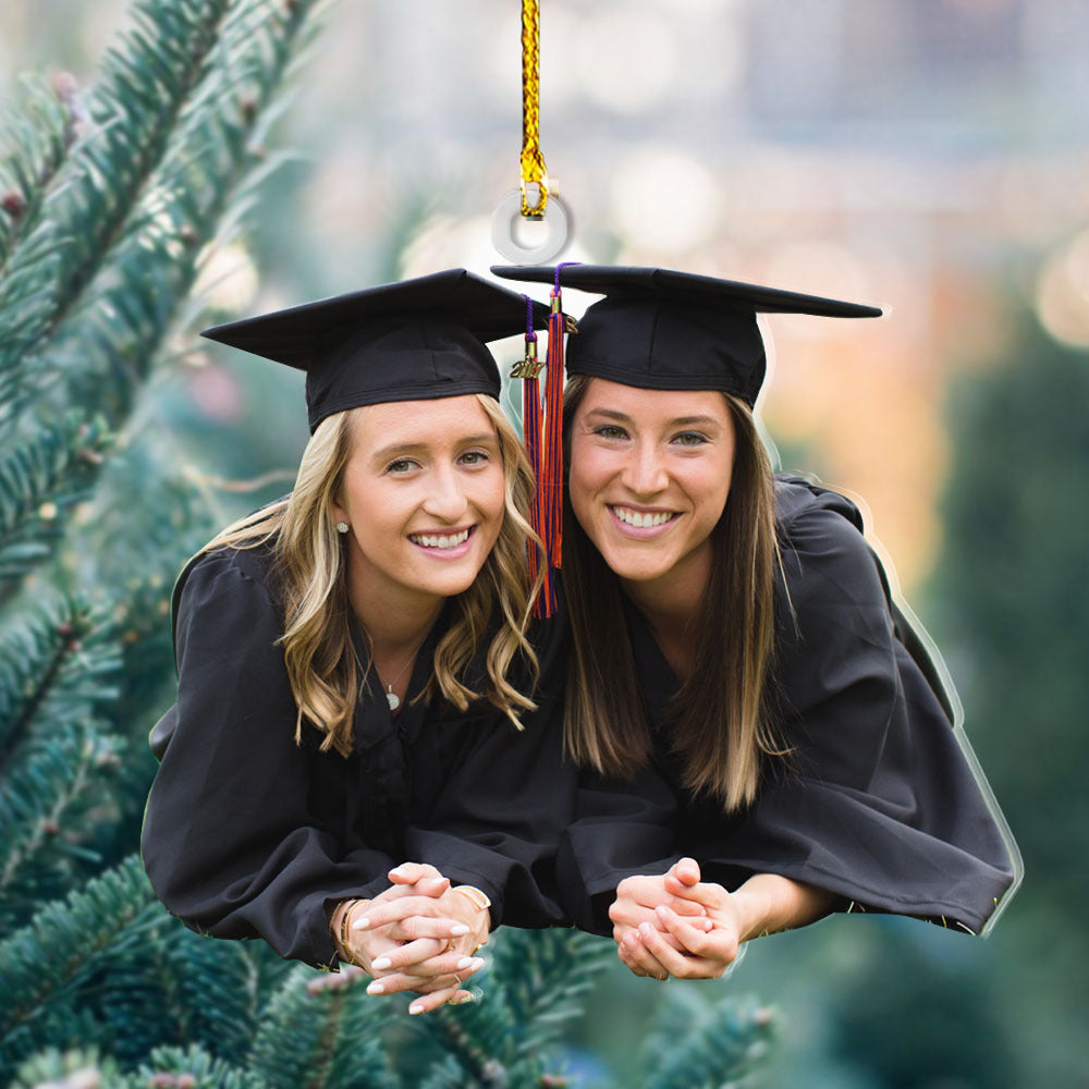 Personalized Acrylic Ornament - Gift For Graduate - Girl Best Friend Graduation Photo AC