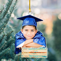 Thumbnail for Personalized Acrylic Ornament - Gift For Graduate - Kid Boy Graduate Photo AC