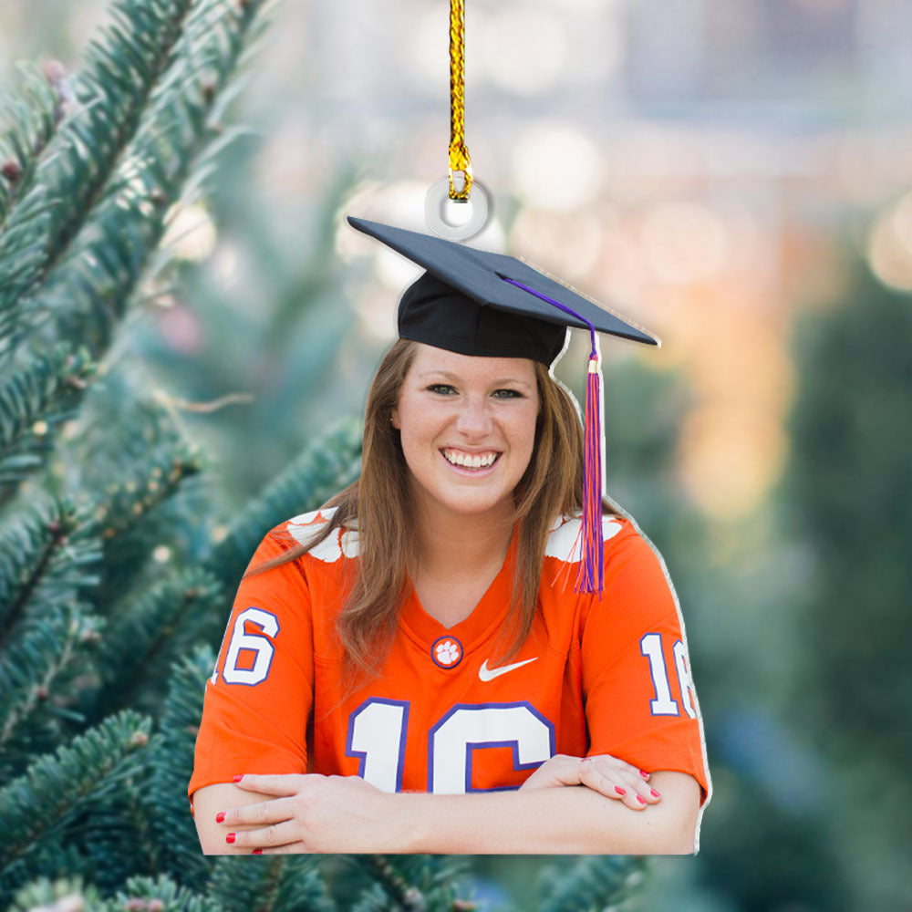 Personalized Acrylic Ornament - Gift For Graduate - Girl Graduate Photo AC