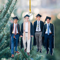 Thumbnail for Personalized Acrylic Ornament - Gift For Graduate - Best Friends Boy Team Photo AC