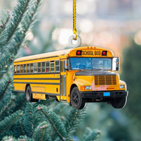 Thumbnail for Personalized Acrylic Ornament - For School Bus Drivers - School Bus Photo AC