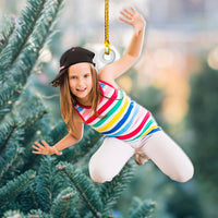 Thumbnail for Personalized Acrylic Ornament - Gift For Dancers - Dancing Little Girl Photo AC