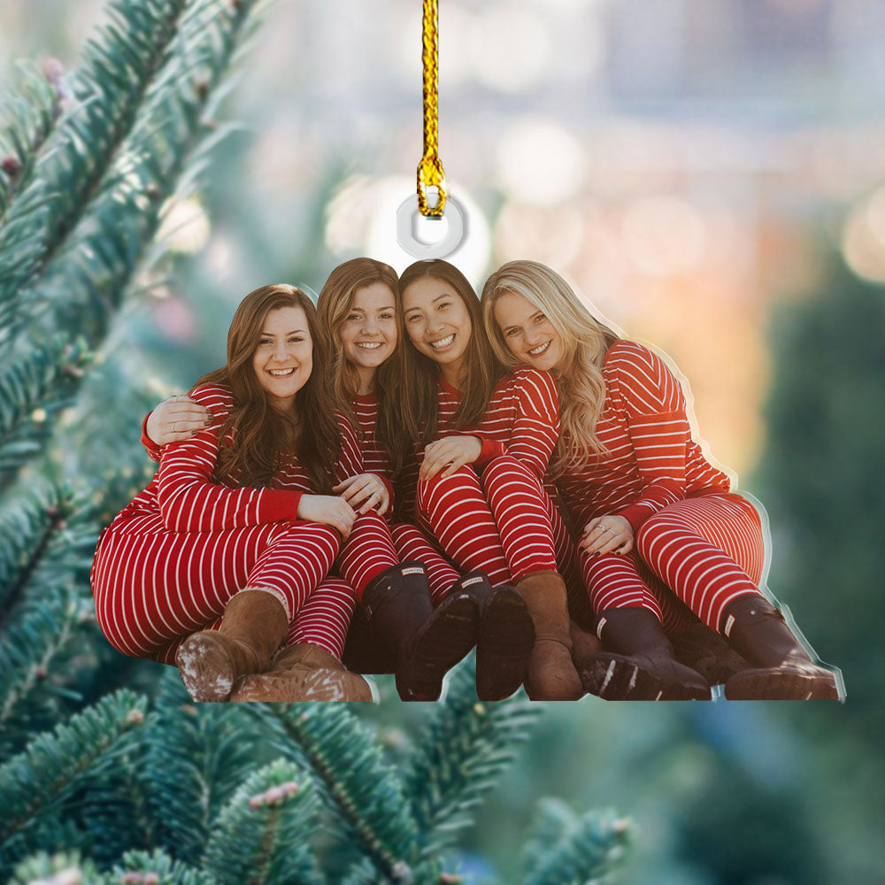 Personalized Acrylic Ornament - Gift For Bestie - Girl Group Photo AC