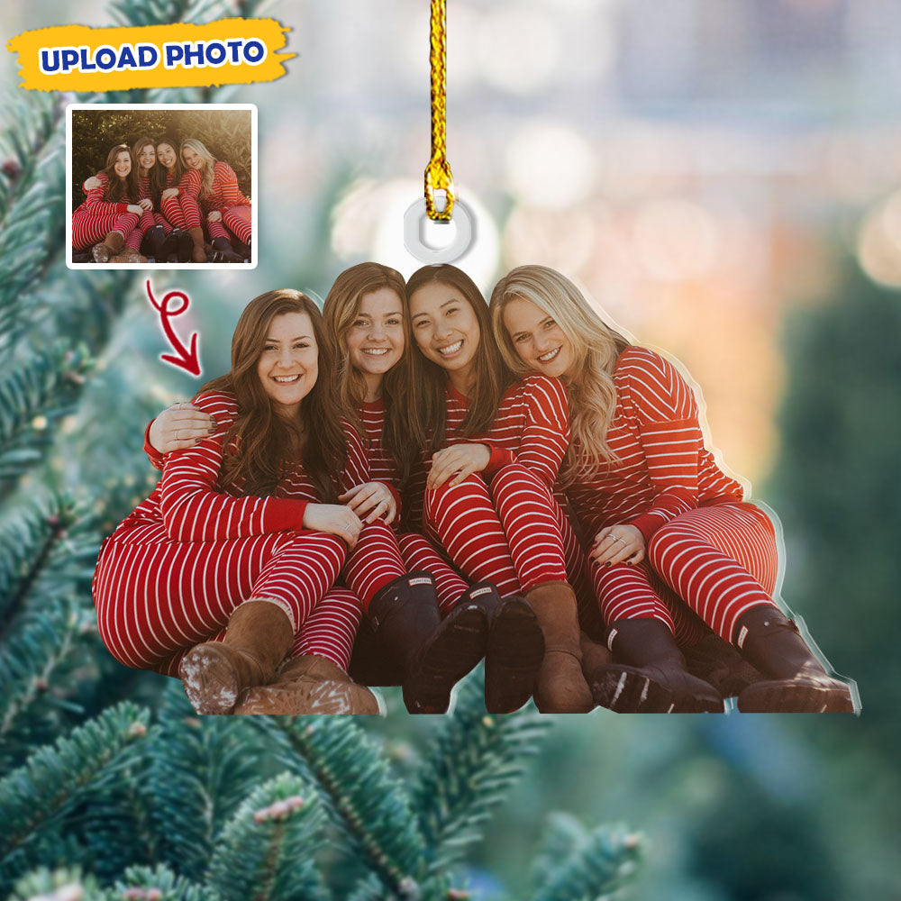 Personalized Acrylic Ornament - Gift For Bestie - Girl Group Photo AC