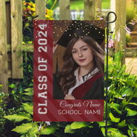 Thumbnail for Custom Class Of 2024 Glitter Graduation Garden Flag - Perfect for Graduates FC