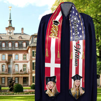 Thumbnail for Custom 58 Countries With Photo Class Of 2025 Stole/Sash, Graduation Gift FC