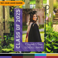 Thumbnail for Custom Class Of 2024 Glitter Graduation Garden Flag, Perfect for Graduates, Graduation Gift FC