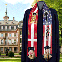 Thumbnail for Custom 58 Countries With Photo Class Of 2024 Stole/Sash, Graduation Gift FC