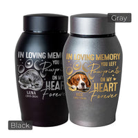 Thumbnail for Personalized You Left Pawprints On My Heart Pet Urn, Keepsake Gift For Dog Cat Lovers FC