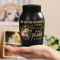 Thumbnail for Personalized You Left Pawprints On My Heart Pet Urn, Keepsake Gift For Dog Cat Lovers FC