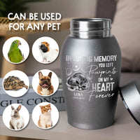 Thumbnail for Personalized You Left Pawprints On My Heart Pet Urn, Keepsake Gift For Dog Cat Lovers FC