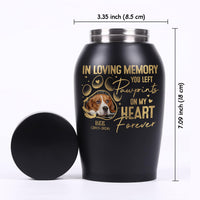 Thumbnail for Personalized You Left Pawprints On My Heart Pet Urn, Keepsake Gift For Dog Cat Lovers FC