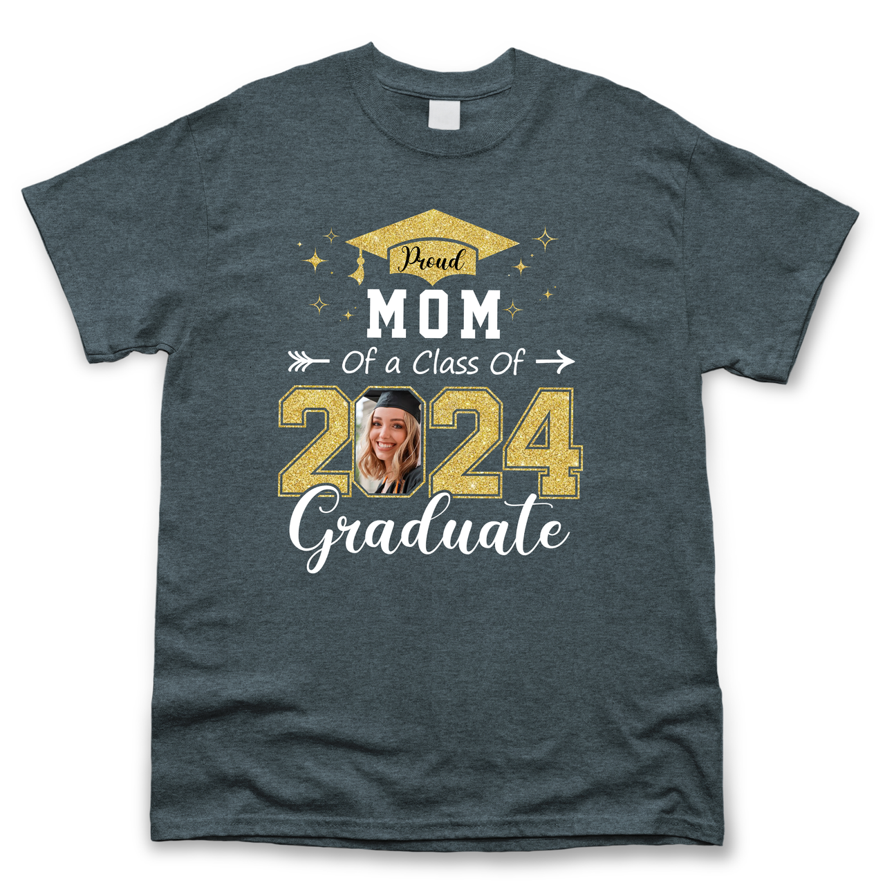 Personalized Proud Family Of A 2024 Senior Photo T-shirt, Hoodie, Family Graduation Gift Merchize