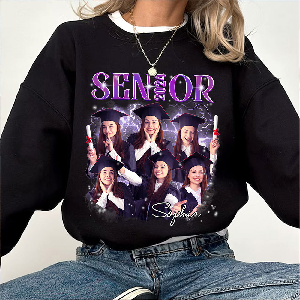 Personalized T-shirt - Gift For Graduates - Retro 90s Senior 2024 Keepsake Gift Merchize