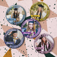 Thumbnail for Personalized Proud Mom Of A 2025 Graduate Family Badge Pin Button, Graduation Gift FC