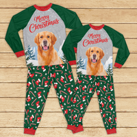 Thumbnail for Personalized Raglan Pajamas Set - Christmas Gift For Pet Lovers - Snowman Pattern Merchize