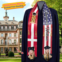 Thumbnail for Custom 58 Countries With Photo Class Of 2025 Stole/Sash, Graduation Gift FC