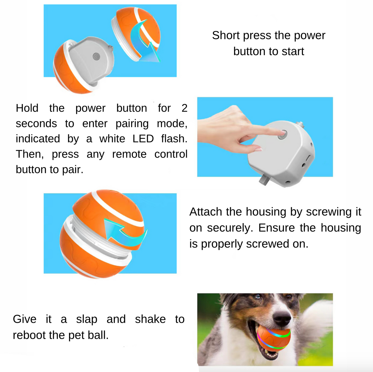 Wicked Ball: New Bite-Resistant Automatic Pet Toy, Electric Smart Dog Toy Ball JonxiFon