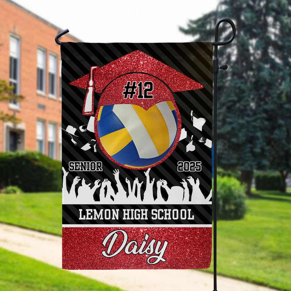 Personalized Sport Team Senior Class Of 2025 Graduate Garden Flag, Graduation Decor