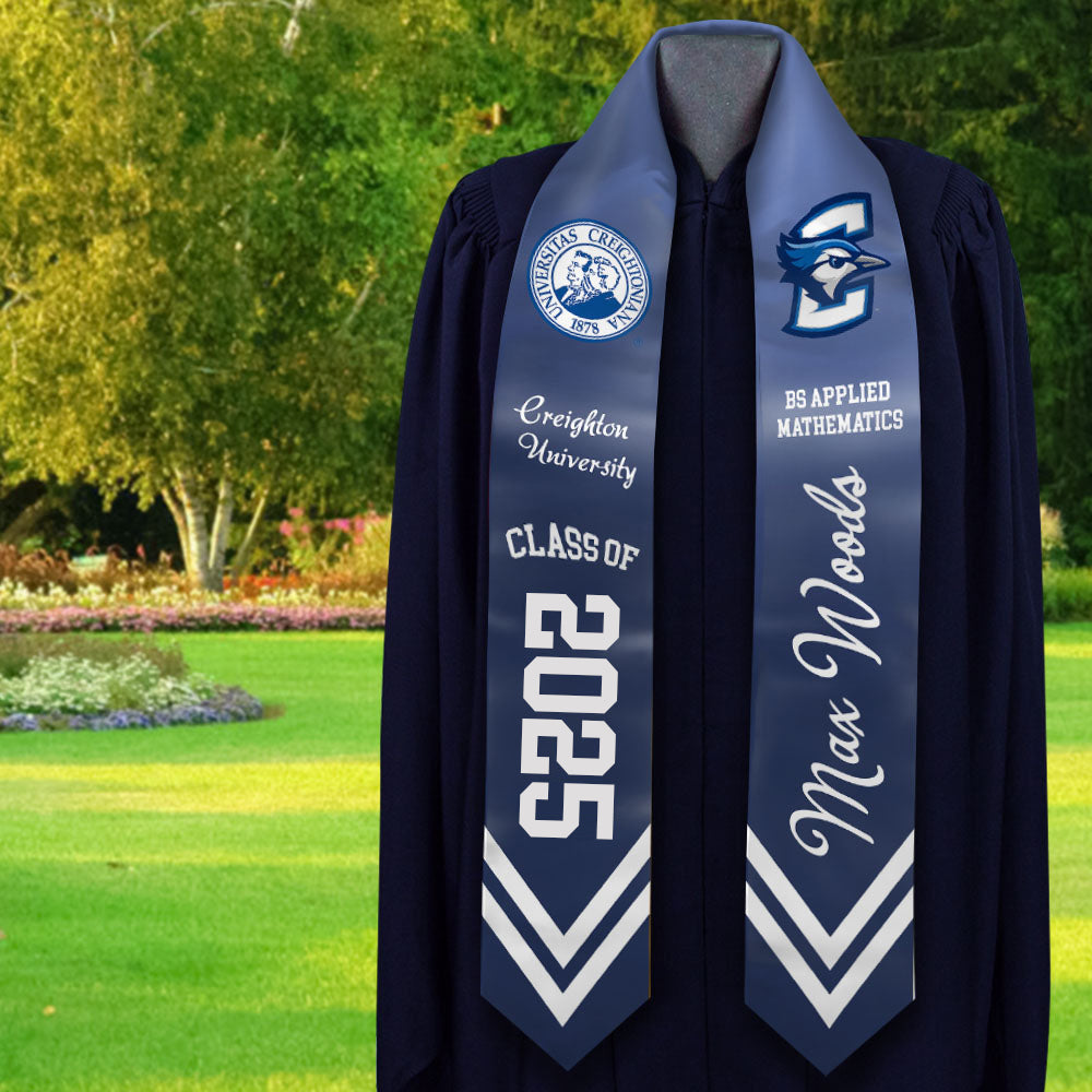 Custom School Logo & Major Photo Class Of 2025 Graduation Stoles/Sash, Graduation Gift