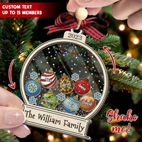 Thumbnail for Personalized Shaker Ornament - Christmas Gift For Family - Christmas Ball With Names AC