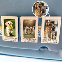 Thumbnail for Personalized Pet Photo Frame Car Visor Clip - Father's Day Gift For Dog Lovers FC